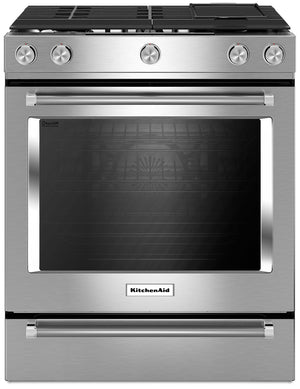 KitchenAid 30" Gas Convection Range with Baking Drawer - KSGB900ESS|Cuisinière à gaz KitchenAid de 30 po à convection avec tiroir de cuisson - acier inoxydable|KSGB900S