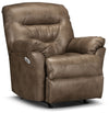 Recliner 4579 Leather-Look Fabric Power Recliner - Tobacco