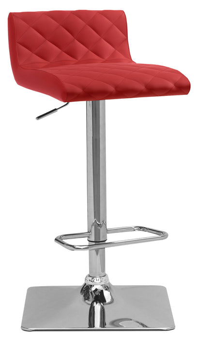 Coen Adjustable Bar Stool, Set of 2 – Red