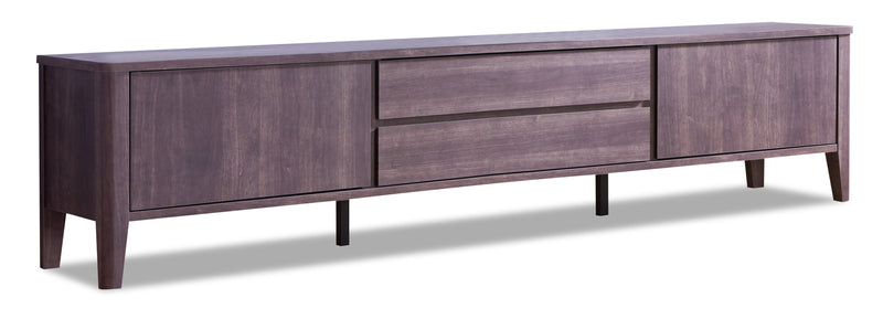 Gabe 72\" Modern TV Stand with Storage for TVs up to 80\"- Walnut Brown