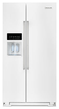 KitchenAid 24.8 Cu. Ft. Standard Depth Side-by-Side Refrigerator – White