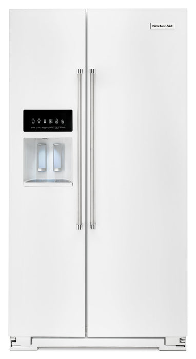 KitchenAid 24.8 Cu. Ft. Standard Depth Side-by-Side Refrigerator – White