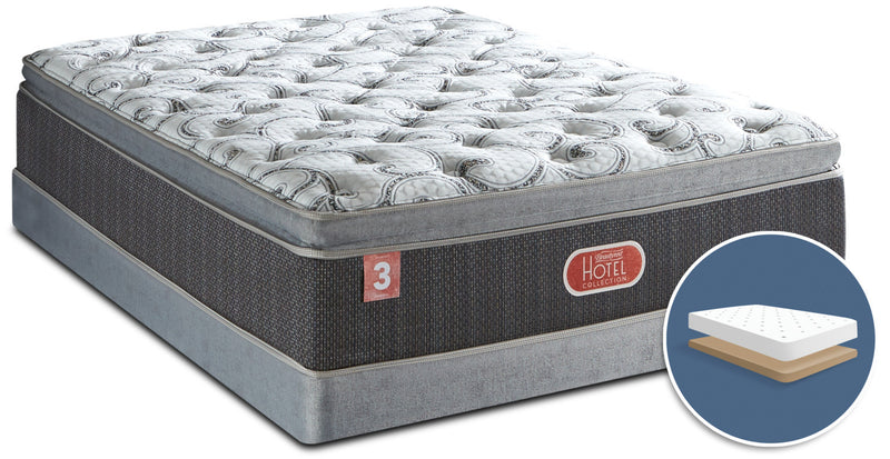 Beautyrest® Hotel Diamond 3 Firm Hi-Loft Pillow-Top Low-Profile Full Mattress Set
