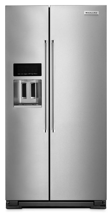 KitchenAid 22.6 Cu. Ft. Counter-Depth Side-by-Side Refrigerator - Stainless Steel