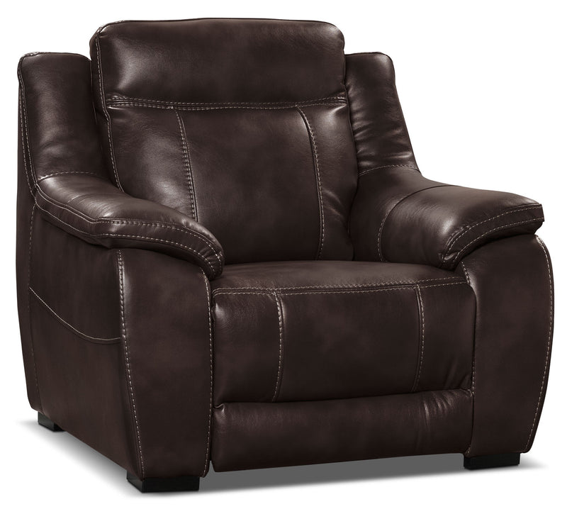 Novo Leather-Look Fabric Chair – Brown - Modern style Chair in Brown
