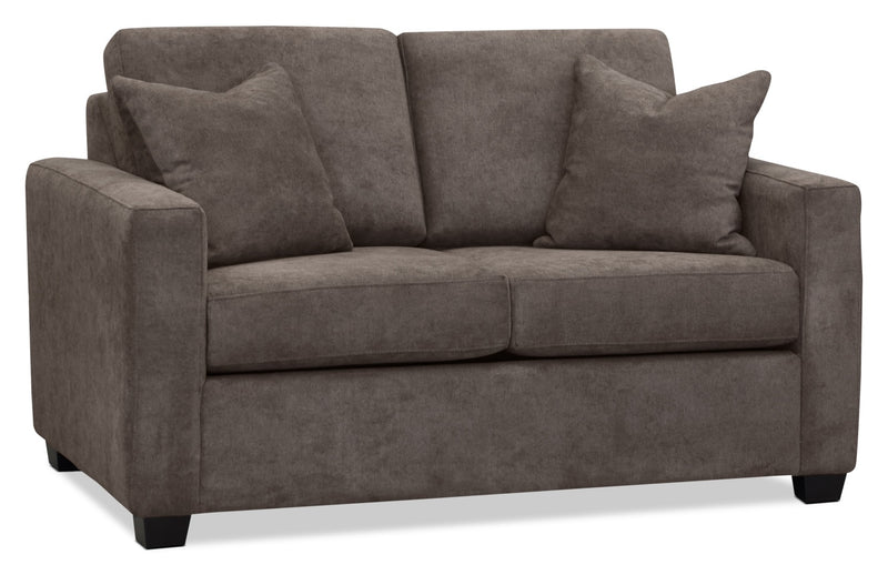 Becca Chenille Loveseat – Charcoal