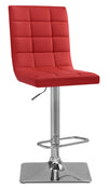 Axel High-Back Adjustable Bar Stool – Red