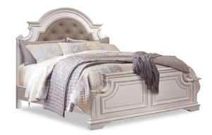 Grace King Bed - Antique White|Très grand lit Grace - blanc antique|GRACWKBD