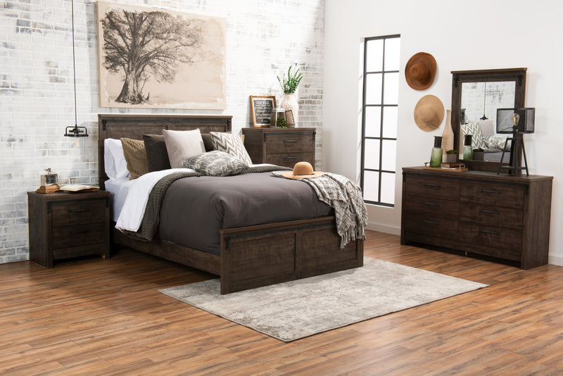 Grayson 6pc Bedroom Set with Bed, Dresser, Mirror & Nightstand, Made in Canada, Dark Grey - Queen Size