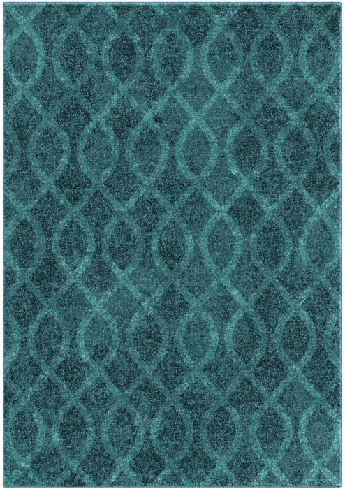 Geo Loop Blue Area Rug – 8' x 11'