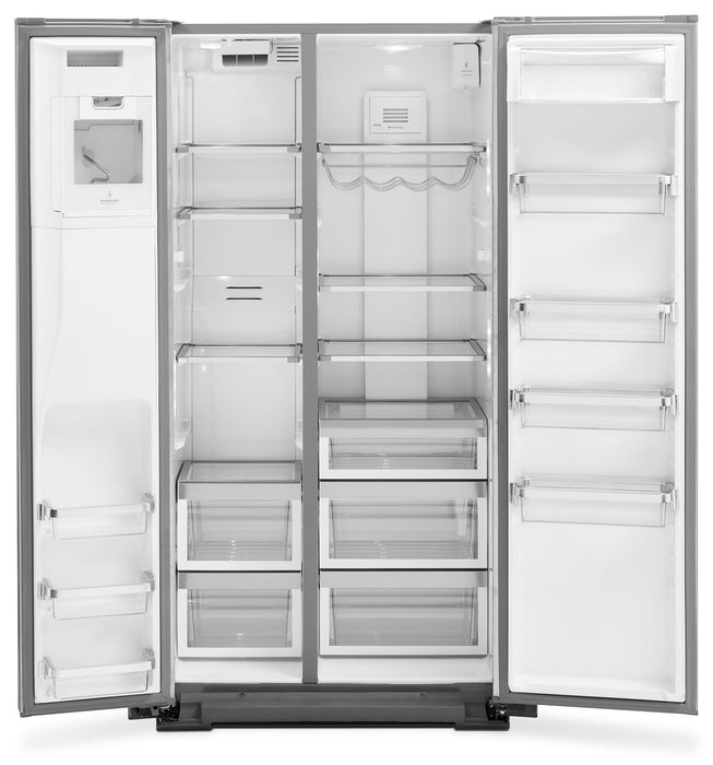 KitchenAid 22.6 Cu. Ft. Counter-Depth Side-by-Side Refrigerator - Stainless Steel