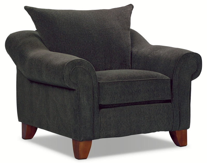 Reese Chenille Chair - Dark Grey - Contemporary style Chair in Dark Grey