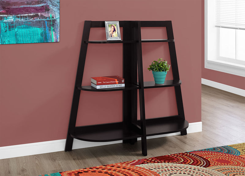 Aline 51\" Bookcase with 3 Open Shelves - Cappuccino