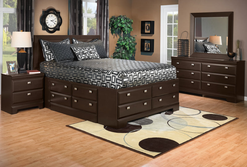 Yorkdale Panel Headboard, Made in Canada, Brown - Queen Size