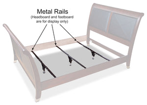 Deluxe Full/Queen/King Metal Support Rails - Set of 3|3 traverses de luxe pour lit double/grand lit/très grand lit|923FQK