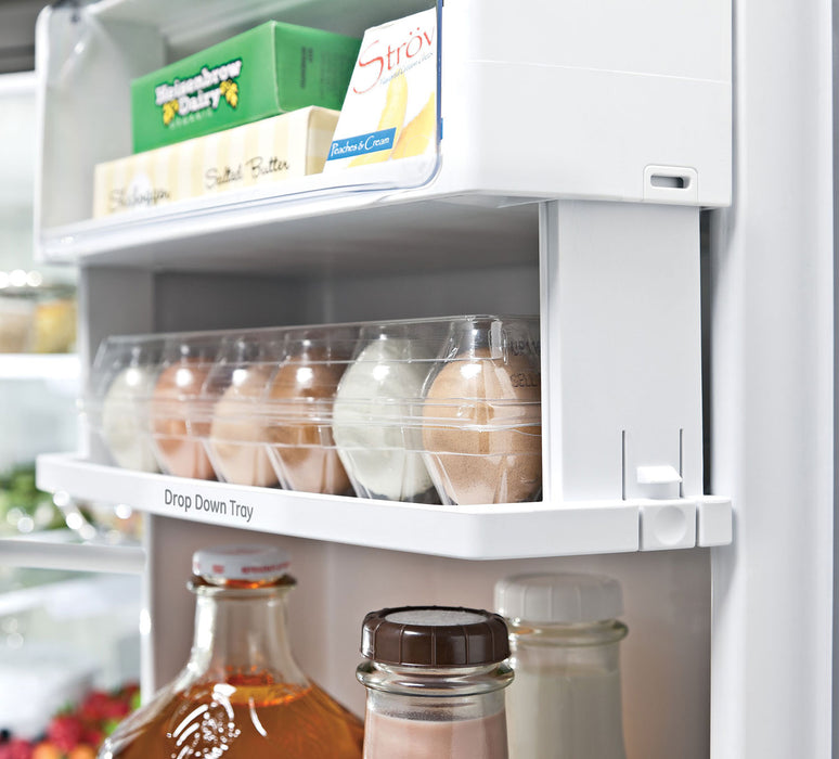 GE 23.1 Cu. Ft. French-Door Refrigerator with Internal Water Dispenser – PWE23KSKSS
