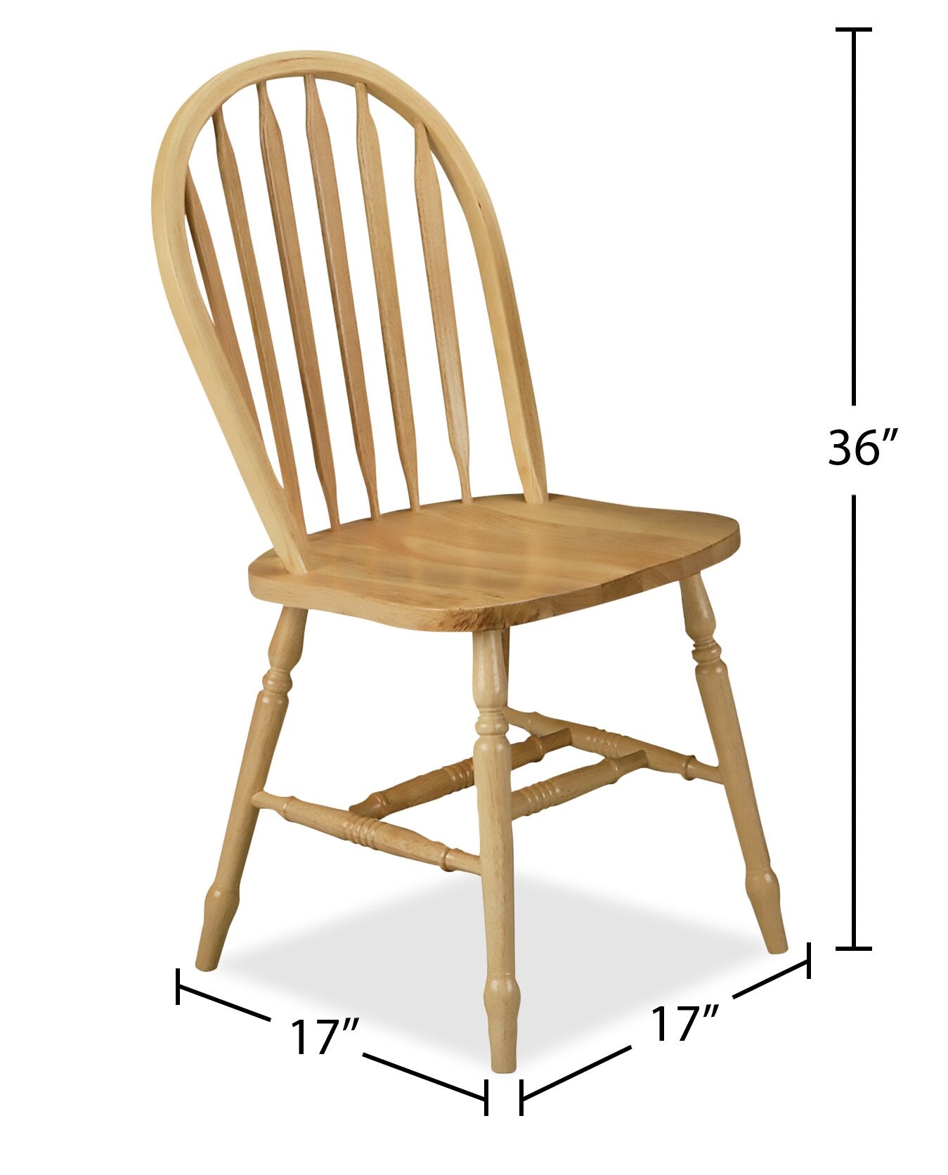 Hana Dining Chair, Wood, Slat-Back Natural The Brick