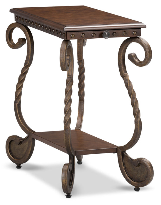 Cordoba Chairside Table – Dark Brown