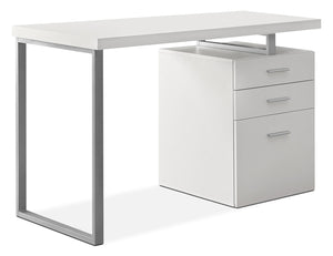 Rimini Computer Desk – White|Bureau d'ordinateur Rimini - blanc