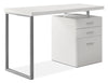 Rimini 48\" Computer Office Desk with 3-Drawers - White