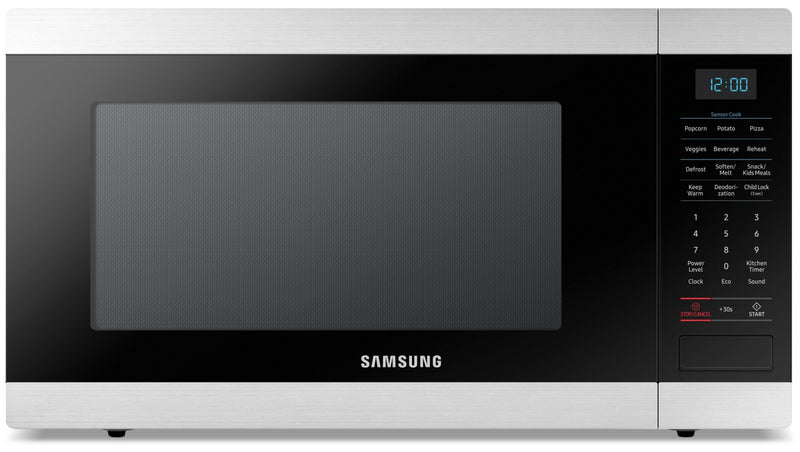 Samsung Countertop Microwave with Ceramic Interior – MS19M8000AS/AC - Countertop Microwave in Stainless Steel
