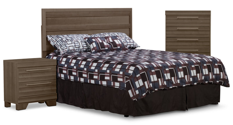 Olivia 3-Piece Queen Bedroom Package – Grey