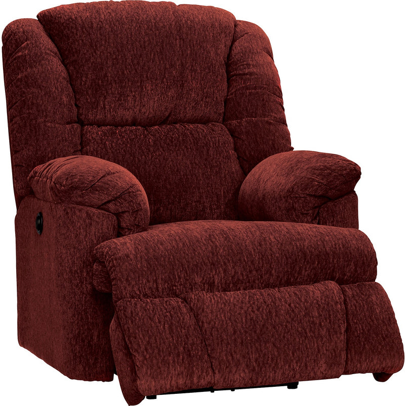 Bmaxx Red Chenille Power Recliner - Contemporary style Chair in Red