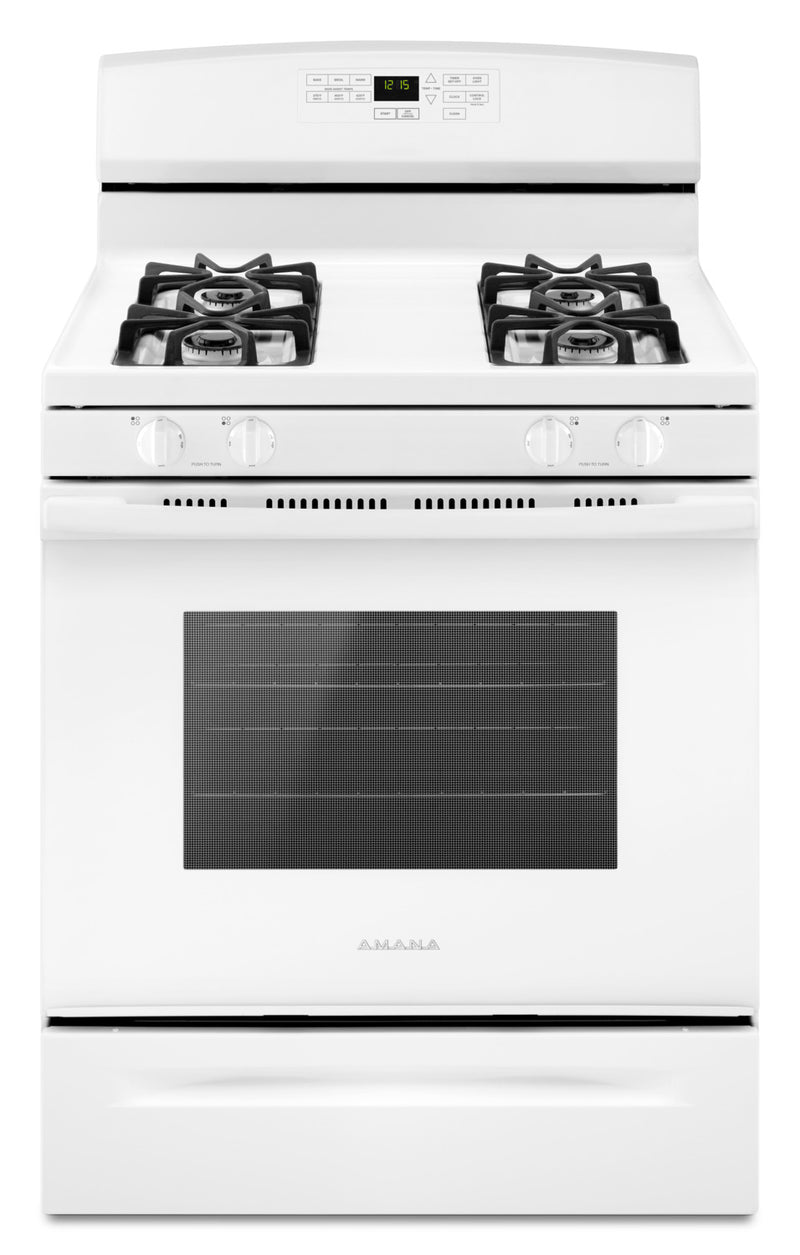 Amana 5.0 Cu. Ft. Freestanding Gas Range with Self-Clean – AGR6603SFW - Gas Range in White