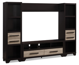 Glendale 4-Piece Entertainment Centre with 60" TV Opening – Rustic|Meuble audio-vidéo Glendale 4 pièces avec ouverture pour téléviseur de 60 po - rustique|2706RPK4