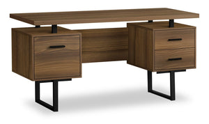 Teagan Reversible Desk - Dark Walnut 