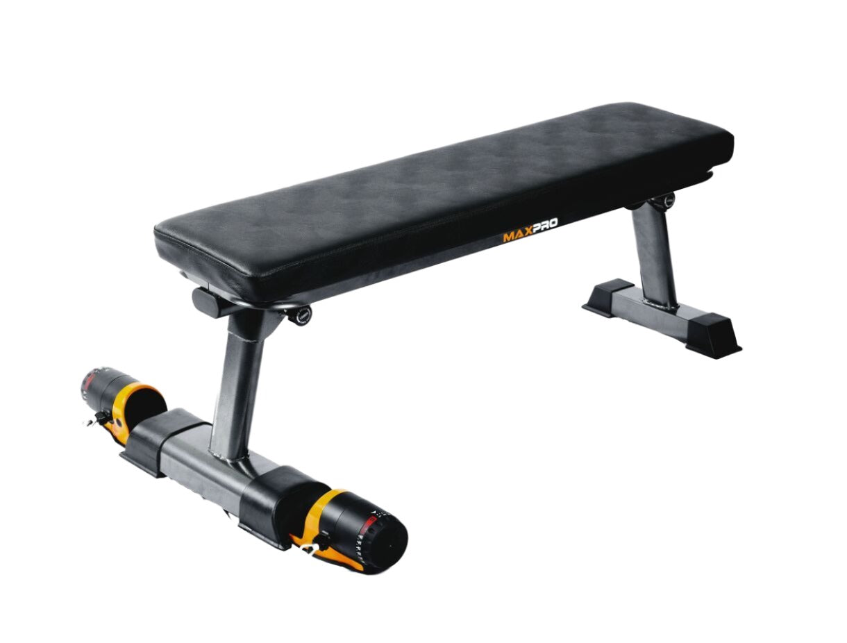 MAXPRO Foldable Steel Fitness Bench Black The Brick