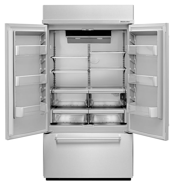 KitchenAid 42\" 24.2 Cu. Ft. Bottom-Mount Refrigerator - Stainless Steel - KBFN502ESS