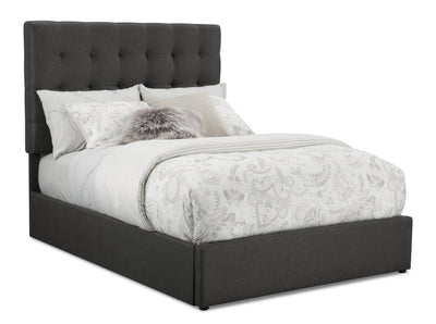 Jace Storage Platform Full Bed - Grey 