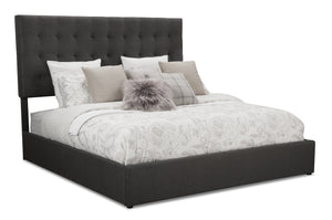 Jace Storage Platform King Bed - Grey