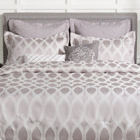 Giavanna Jacquard Swirl 7-Piece Comforter Set - King 