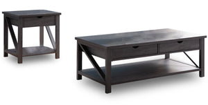 Jake 2-Piece Coffee and End Table Package | Ensemble table à café et table de bout Jake 2 pièces | JAKEG2PK