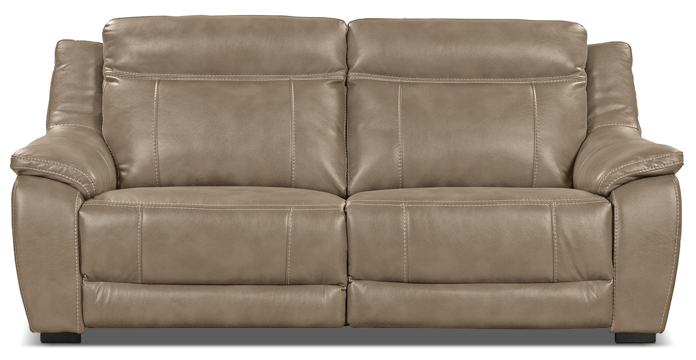 Power Reclining Sofa Taupe