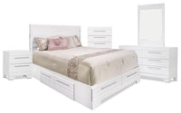 Olivia 7-Piece Full Storage Bedroom Package – White