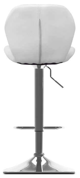 Emry Adjustable Bar Stool – White