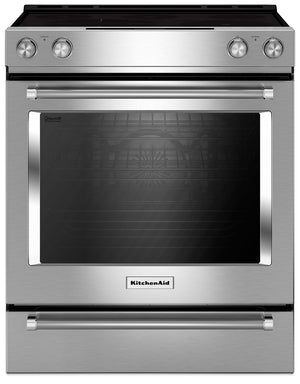 KitchenAid 7.1 Cu. Ft. Slide-In Convection Range with Baking Drawer - YKSEB900ESS|Cuisinière encastrée KitchenAid de 7,1 pi³ à convection avec tiroir de cuisson - YKSEB900ESS|YKSEB90S