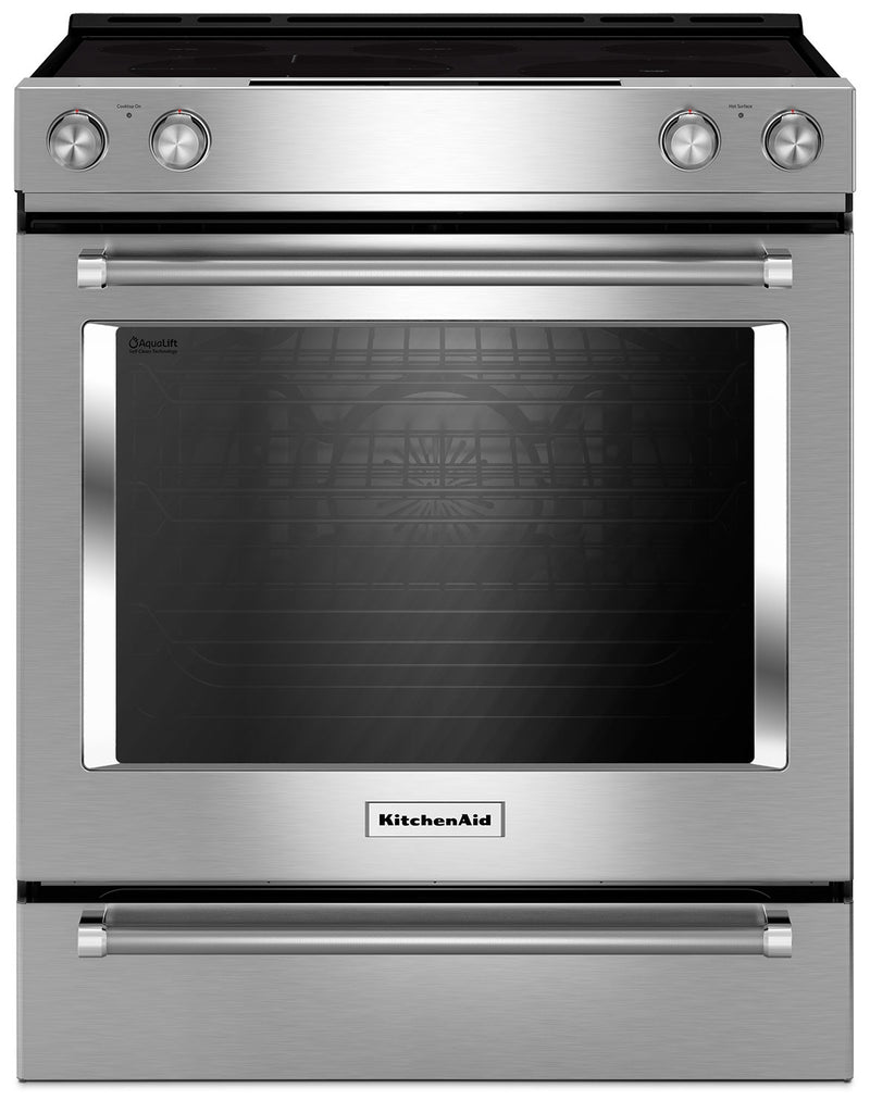 KitchenAid 7.1 Cu. Ft. Slide-In Convection Range with Baking Drawer - Stainless Steel - Electric Range in Stainless Steel