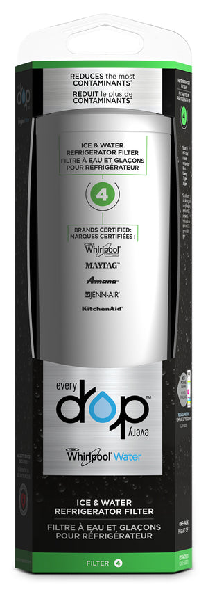 Whirlpool Everydrop™ Ice & Water Refrigerator Filter 4|Filtre à eau et à glaçons Whirlpool EveryDropMC no 4 pour réfrigérateur|EDR4RXD1