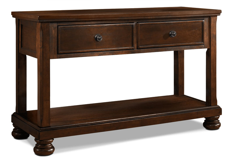Porter Sofa Table - Traditional style Sofa Table in Dark Brown Wood