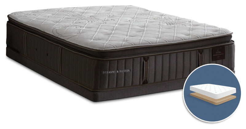 Stearns & Foster Princedale Medium Pillow-Top Low-Profile King Mattress Set