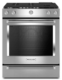 KitchenAid 7.1 Cu. Ft. Slide-In Dual Fuel Range with Baking Drawer - YKSDB900ESS