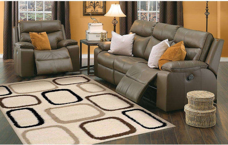 Shaggy Geometric Area Rug – 8' x 11'