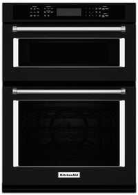 KitchenAid 30” Double Wall Oven with Microwave and Conventional Oven – KOCE500EBS
