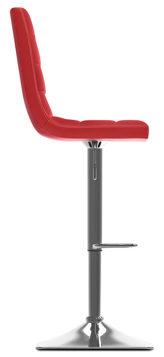 Axel High-Back Adjustable Bar Stool – Red