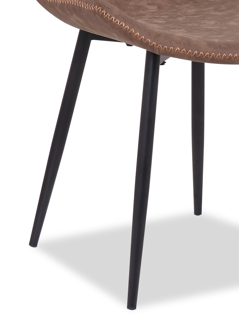 Kaia Accent Dining Chair Brown The Brick