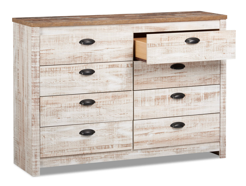 Kaia Bedroom 8-Drawer Dresser, 54.06\"W x 37.7\"H, Made in Canada - Whitewash